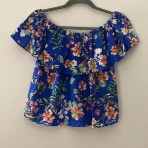 Off the shoulder silk top